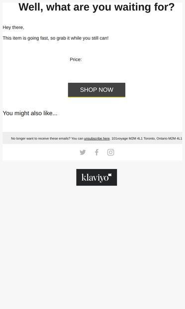 Did you see something you liked? - email from 101voyage