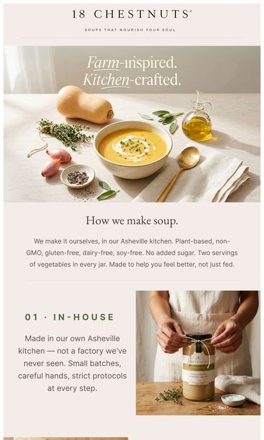 Farm-inspired, kitchen-crafted - email from 18 Chestnuts