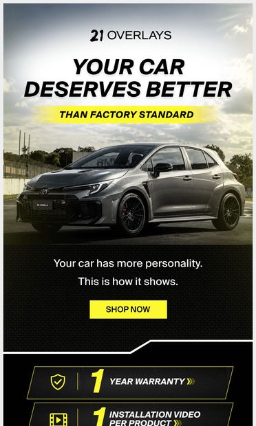 Your Car Deserves More... - email from 21OVERLAYS