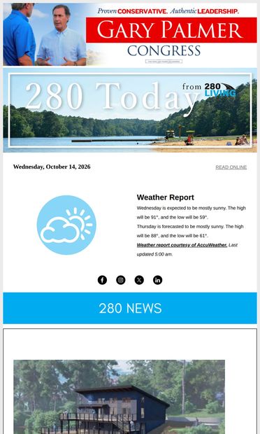 280 Living: Hoover council approves $827,000 contract for new City Hall lake house - email from 280 Living