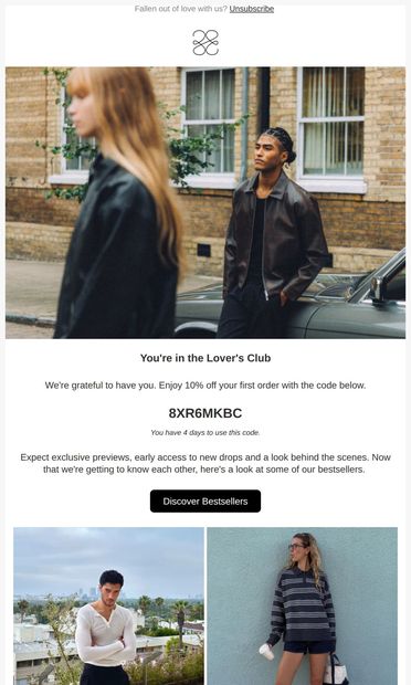 Welcome to The Lover's Club - email from 33mm
