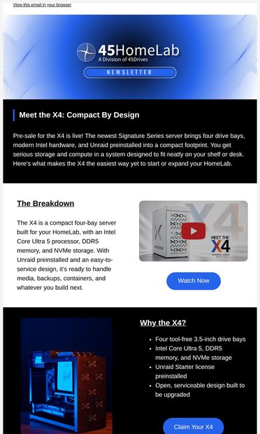 Meet the X4 + Our Spooky Halloween Edition - email from 45HomeLab