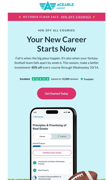 Your real estate career is on the clock - email from AceableAgent