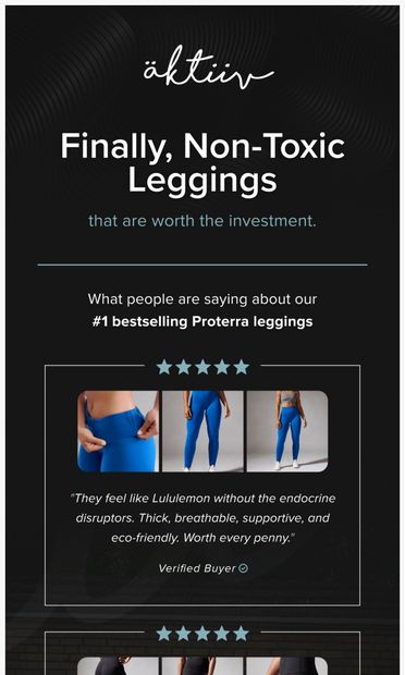 Non-toxic leggings are worth the switch 🙌 - email from äktiiv
