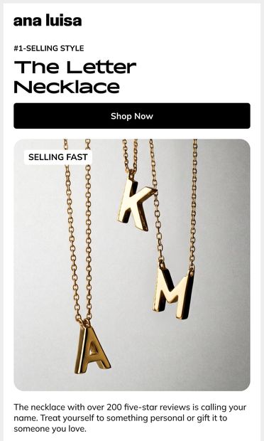The Necklace in Everyone's Carts - email from Ana Luisa