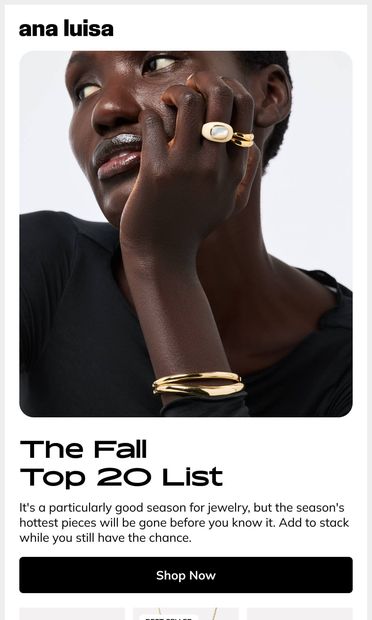 It's Here: Fall's Top 20 - email from Ana Luisa