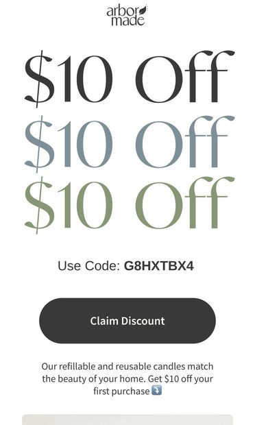 Just for you...  🎁🎁 - email from Arbor Made