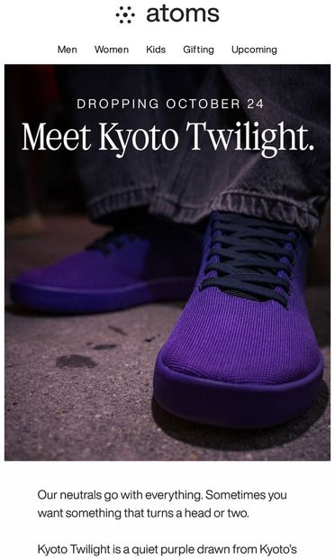 A little color, done right - email from Atoms