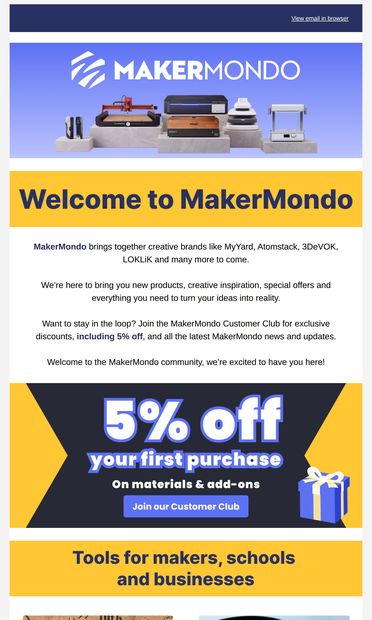 👋 Meet MakerMondo - email from AtomStack