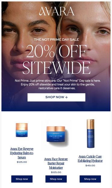 20% Off Sitewide - email from Avara Well