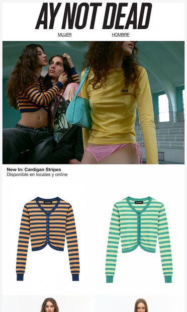 Cardigan Stripes - email from Ay Not Dead