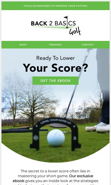 Unlock Pro-level putting secrets - email from Back 2 Basics Golf