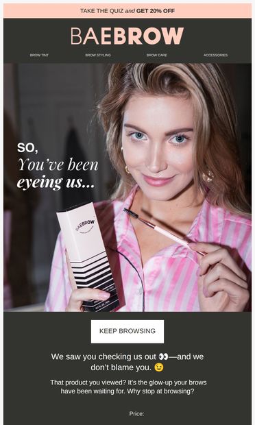 Have you been checking us out? 🥰🔥 - email from Baebrow