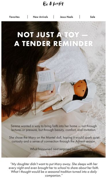 She didn’t expect her daughter to cling to it - email from Be A Heart