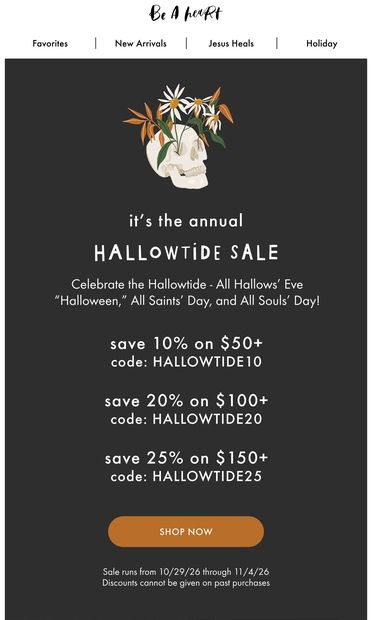 A new Floral Advent Wreath is here - and on sale! - email from Be A Heart