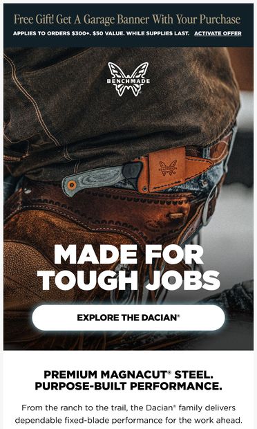 Meet Your MagnaCut® Workhorse - email from Benchmade