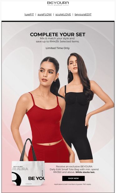 Your Perfect Set Starts from RM149 - email from Beyoura