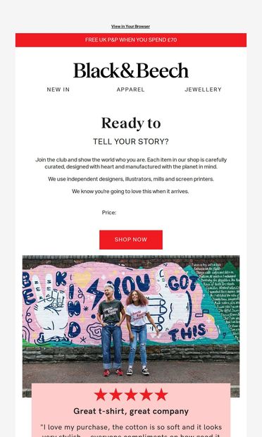 Nice choice 👀 - email from Black & Beech