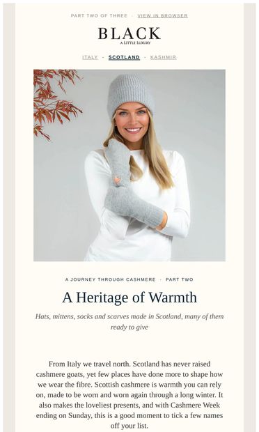 A Heritage of Warmth - email from Black