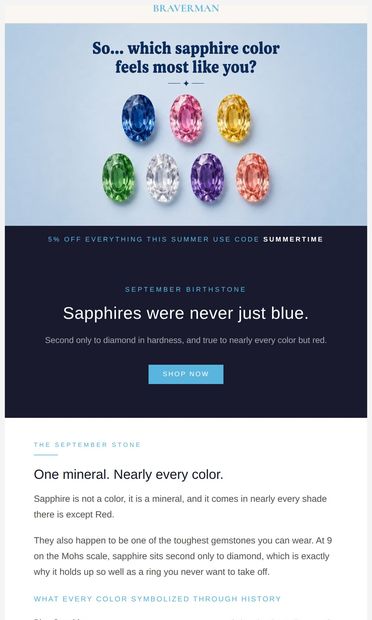 September's birthstone is a must have and that's why - email from Braverman Oren