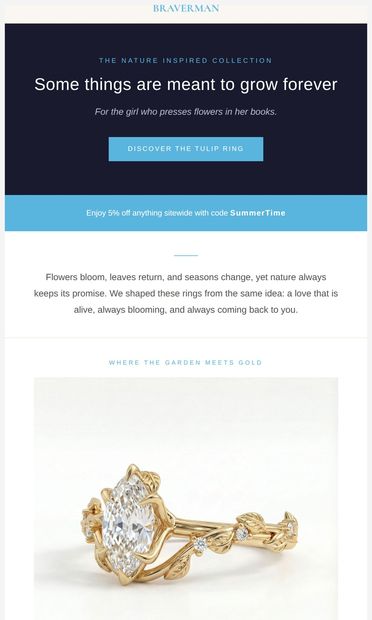 Some things are meant to grow forever | Our nature Inspired - email from Braverman Oren