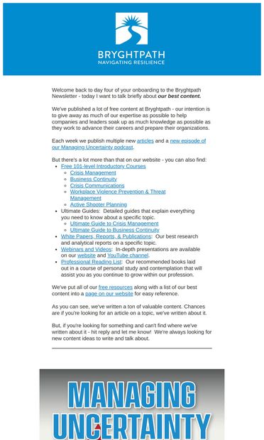 Bryghtpath: Read some of our best free content - email from Bryghtpath