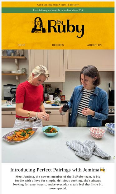 Perfect Pairings, Made Simple 🍽️ - email from byRuby