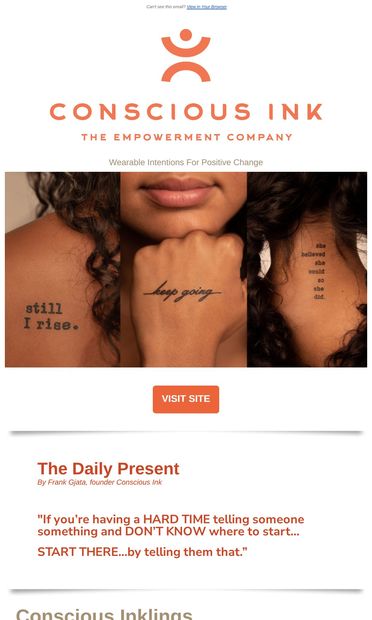 This Email May Make You Sweat 😲 - email from Conscious Ink