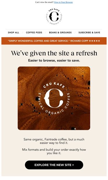 Did you notice?  👀 - email from CRU Kafe