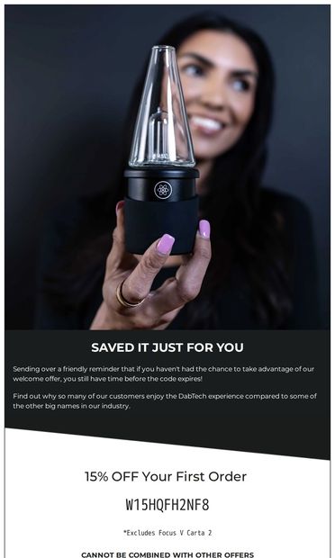 Get 15% OFF Your Order 🚨 - email from DabTech