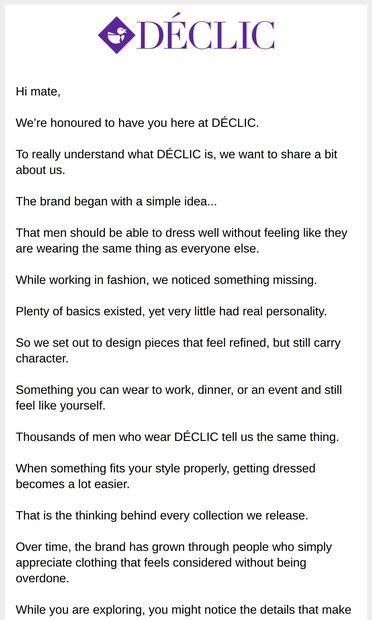 Why I started DÉCLIC - email from Déclic
