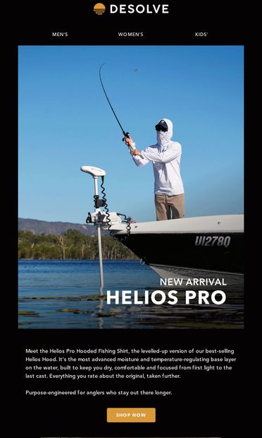 NEW ARRIVAL: Helios Pro 🏆 - email from Desolve