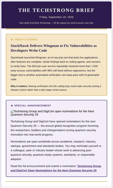 Today's Signal: StackHawk's AI Wingman, Splunk's Token Meter, and
 Anthropic's Parallel Claude Projects - email from DevOps.com