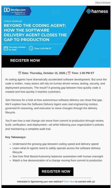 Breaking the Software Delivery Bottleneck with AI - email from DevOps.com
