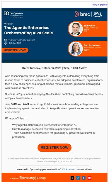 Building Trusted AI Operations with Agentic Orchestration - email from DevOps.com