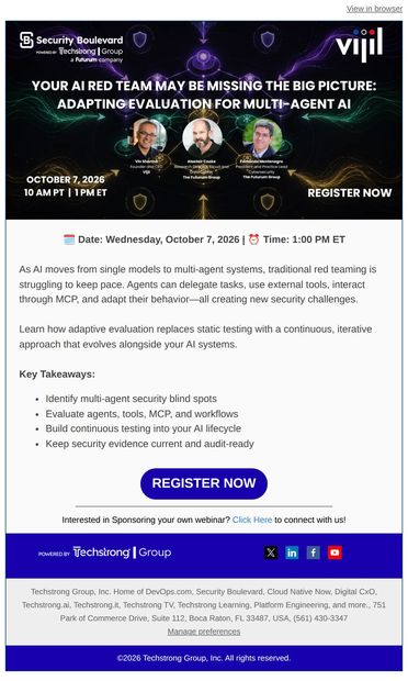 Adaptive Security Testing for Multi-Agent AI - email from DevOps.com