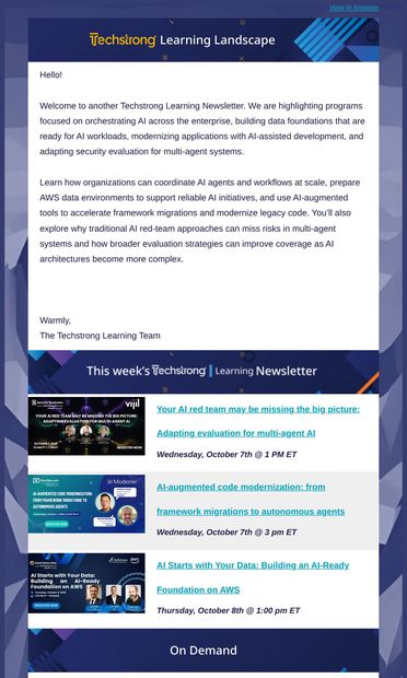 Orchestrate AI at Scale and Accelerate Application Modernization - email from DevOps.com