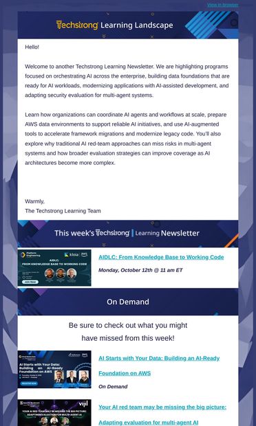 Orchestrate AI at Scale and Accelerate Application Modernization - email from DevOps.com