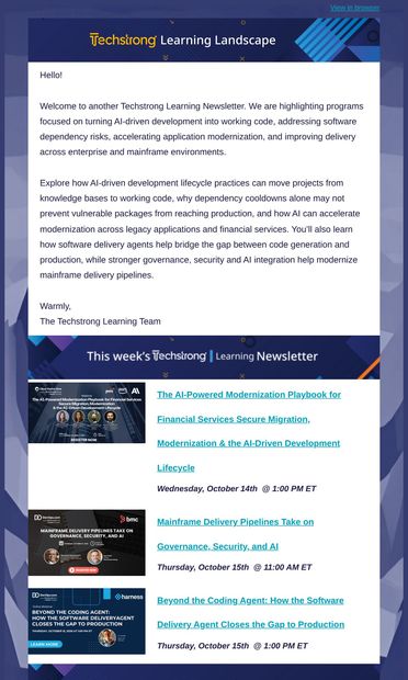 Modernize Code, Secure AI Delivery and Strengthen Mainframe
Pipelines - email from DevOps.com