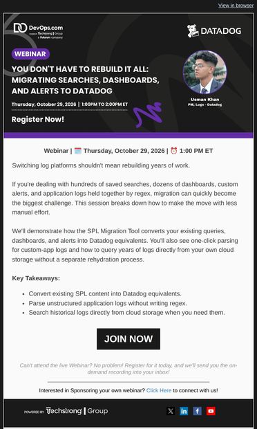 Migrate Your Logs Without Starting From Scratch - email from DevOps.com