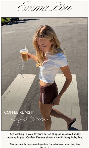 Pov morning drink run in Confetti Dreams - email from Emma Lou