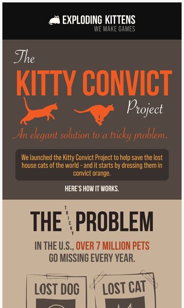 Together we can end cat nudity 🙌 - email from Exploding Kittens