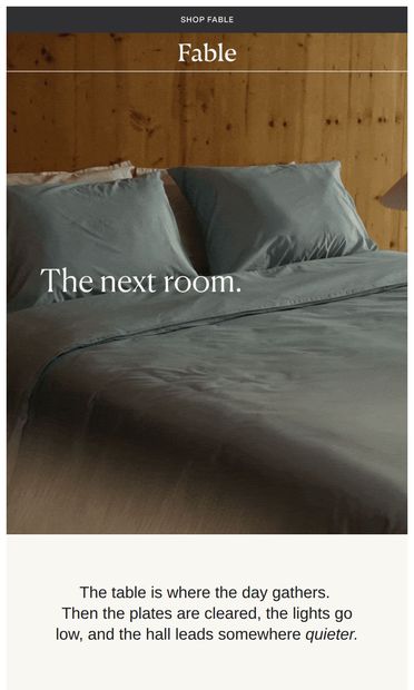 Tomorrow, a New Room - email from Fable