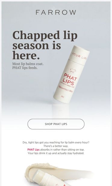 Hey you, stop reapplying every hour - email from Farrow