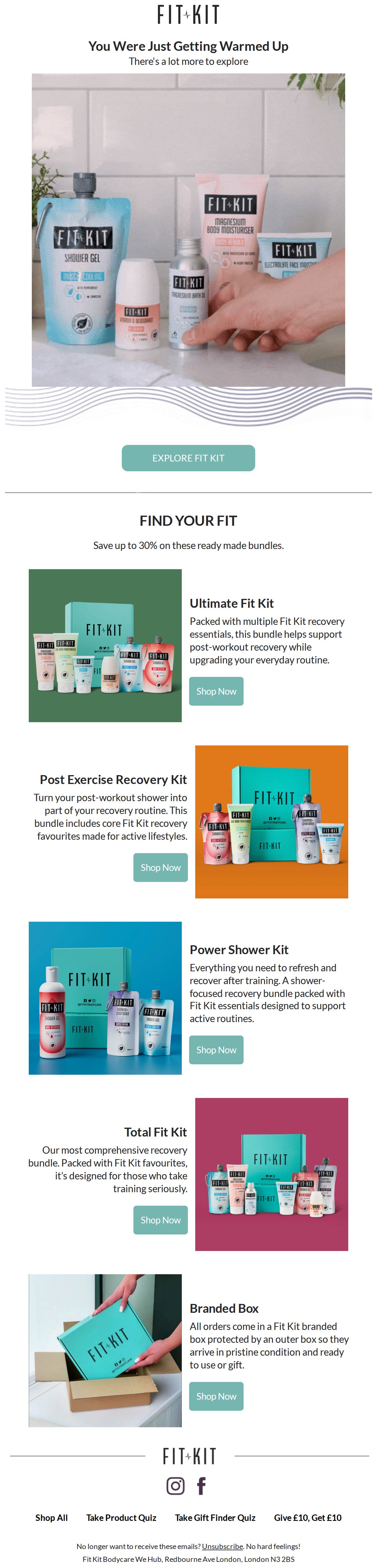 You were just getting warmed up... ๐๏ธโโ๏ธ๐ช - email from Fit Kit Bodycare