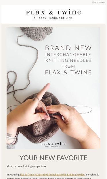 Meet Your New Favorite Needles! 🧶 - email from Flax & Twine