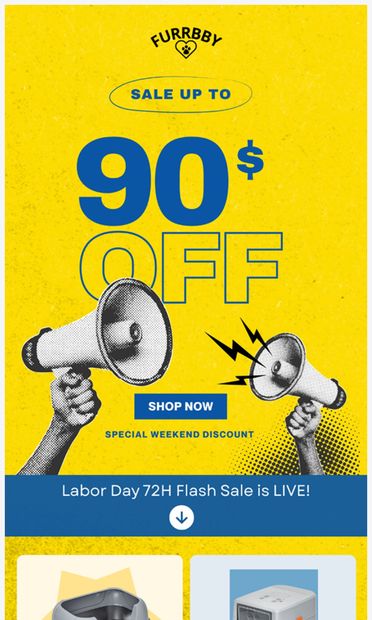 ๐จ Labor Day Flash Sale Is ON! Don't Miss Out! - email from Furrbby
