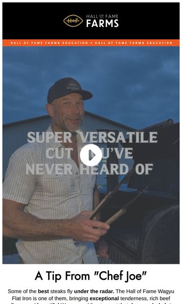 One Cut. Endless Possibilities. - email from Hall of Fame Farms