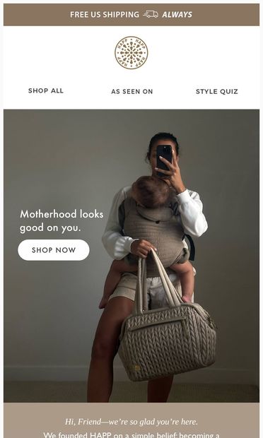 Welcome to HAPP - email from HAPP Brand