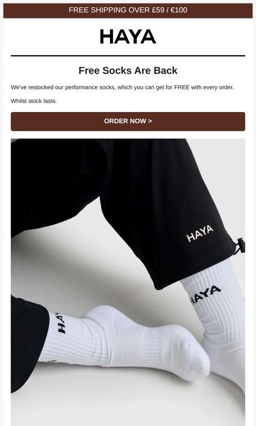 free socks w order🤎 - email from HAYA